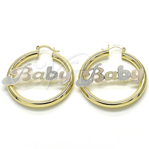 Gold Filled Hoop Earrings — Medium Hoop Polished Tricolor 02.63. — main product view — SKU 125001 | Oro Laminado aretes de aro — Medium Hoop pulido Tricolor 02.63. — SKU 125001