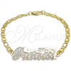 Dorado Oro Laminado Pulsera, vista principal del producto por Mayoreo, vista principal del producto