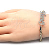 Oro Laminado Fancy Bracelet, Gold Filled Style Polished, Tricolor, 03.63.1971.1.08 (04 MM Thickness, 8 Inches Length)