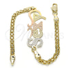Dorado Oro Laminado Pulsera, vista 5 de la galería del producto por Mayoreo, vista adicional 5 del producto