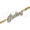 Dorado Oro Laminado Pulsera, vista 4 de la galería del producto por Mayoreo, vista adicional 4 del producto