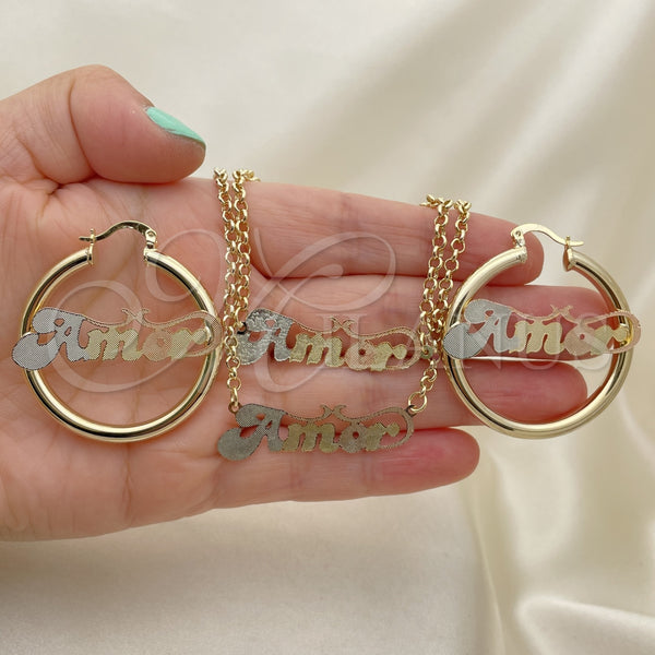Gold Filled Ring — Necklace Bracelet and Earring Polished Tricolor 06.63. — alternate product view — SKU 125028 | Oro Laminado anillo — Necklace Bracelet and Earring pulido Tricolor 06.63. — SKU 125028
