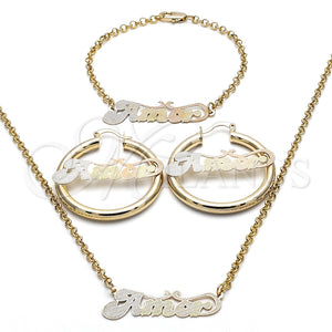 Gold Filled Ring — Necklace Bracelet and Earring Polished Tricolor 06.63. — main product view — SKU 125028 | Oro Laminado anillo — Necklace Bracelet and Earring pulido Tricolor 06.63. — SKU 125028