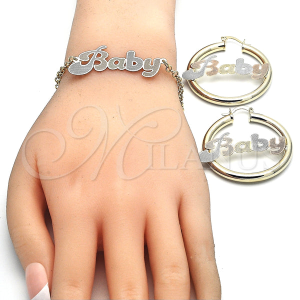Gold Filled Ring — Necklace Bracelet and Earring Polished Tricolor 06.63. — alternate product view — SKU 125030 | Oro Laminado anillo — Necklace Bracelet and Earring pulido Tricolor 06.63. — SKU 125030