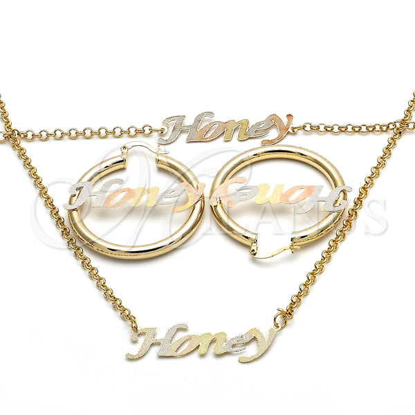 Gold Filled Ring — Necklace Bracelet and Earring Polished Tricolor 06.63. — alternate product view — SKU 125031 | Oro Laminado anillo — Necklace Bracelet and Earring pulido Tricolor 06.63. — SKU 125031