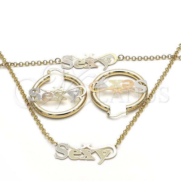 Gold Filled Ring — Necklace Bracelet and Earring Polished Tricolor 06.63. — alternate product view — SKU 125032 | Oro Laminado anillo — Necklace Bracelet and Earring pulido Tricolor 06.63. — SKU 125032