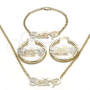 Gold Filled Ring — Necklace Bracelet and Earring Polished Tricolor 06.63. — main product view — SKU 125032 | Oro Laminado anillo — Necklace Bracelet and Earring pulido Tricolor 06.63. — SKU 125032