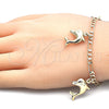 Oro Laminado Charm Bracelet, Gold Filled Style Dolphin Design, Polished, Golden Finish, 03.63.2024.08 (04 MM Thickness, 8 Inches Length)