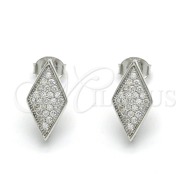 Sterling Silver Ring — Stud Earring with White Cubic Zirconia Polished 02. — alternate product view — SKU 125085 | Plata 925 anillo — Stud Earring with blanco Cubic Zirconia pulido 02. — SKU 125085