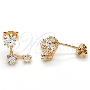 Sterling Silver Ring — Stud Earring Star Design with White Cubic Zirconia — main product view — SKU 125095 | Plata 925 anillo — Stud Earring estrella diseño with blanco Cubic Zirconia — SKU 125095