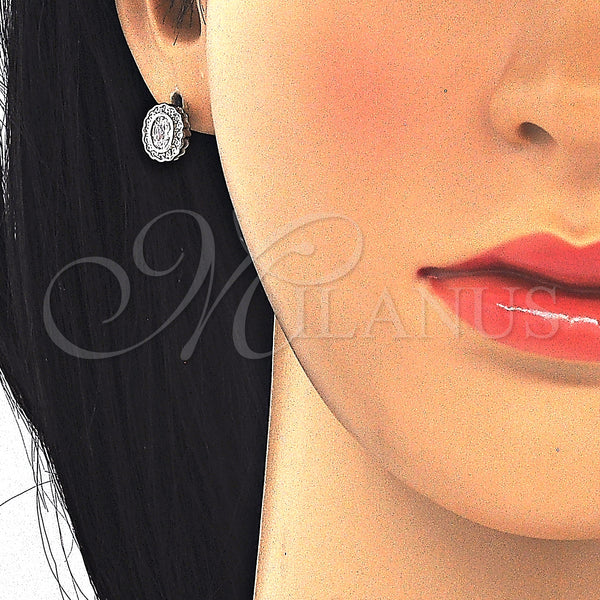 Sterling Silver Ring — Stud Earring with White Cubic Zirconia Polished 02. — alternate product view — SKU 125099 | Plata 925 anillo — Stud Earring with blanco Cubic Zirconia pulido 02. — SKU 125099