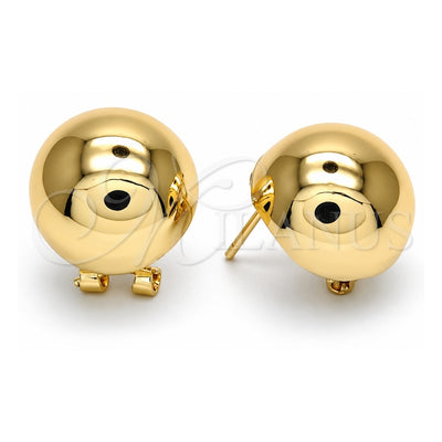 Oro Laminado Leverback Earring, Gold Filled Style Polished, Golden Finish, 02.163.0075