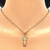 Oro Laminado Religious Pendant, Gold Filled Style Divino NiÃ±o Design, with White Micro Pave, Polished, Golden Finish, 05.100.0001