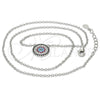 Sterling Silver Pendant Necklace, with Rhodolite Micro Pave, Polished, Rhodium Finish, 04.336.0070.16 (02 MM Thickness, 16 Inches Length)