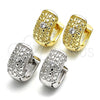 Sterling Silver Huggie Hoop, with White Cubic Zirconia, Polished, Golden Finish, 02.186.0125.12