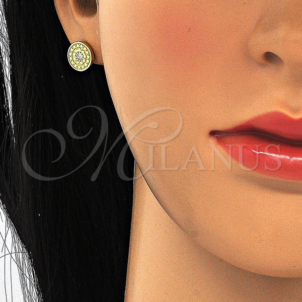 Sterling Silver Ring — Stud Earring with White Cubic Zirconia Polished 02. — alternate product view — SKU 125179 | Plata 925 anillo — Stud Earring with blanco Cubic Zirconia pulido 02. — SKU 125179