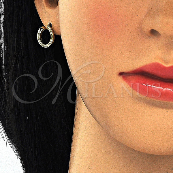 Sterling Silver Hoop Earrings — Huggie Hoop Polished 02. — alternate product view — SKU 125181 | Plata 925 aretes de aro — Huggie Hoop pulido 02. — SKU 125181