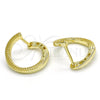 Sterling Silver Huggie Hoop, Polished, Golden Finish, 02.186.0136.15