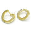 Sterling Silver Huggie Hoop, Polished, Golden Finish, 02.186.0137.15
