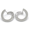 Sterling Silver Huggie Hoop, Polished, Rhodium Finish, 02.186.0137.1.15