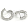 Sterling Silver Huggie Hoop, Polished, Rhodium Finish, 02.186.0137.1.15