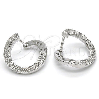 Sterling Silver Hoop Earrings — Huggie Hoop Polished 02. for wholesale, main product view