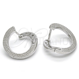 Sterling Silver Hoop Earrings — Huggie Hoop Polished 02. — main product view — SKU 125184 | Plata 925 aretes de aro — Huggie Hoop pulido 02. — SKU 125184