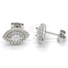 Sterling Silver Stud Earring, with White Cubic Zirconia, Polished, Rhodium Finish, 02.186.0145.1