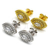 Sterling Silver Stud Earring, with White Cubic Zirconia, Polished, Rhodium Finish, 02.186.0145.1