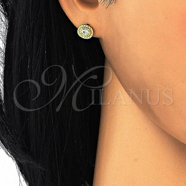 Sterling Silver Ring — Stud Earring with White Cubic Zirconia Polished 02. — alternate product view — SKU 125201 | Plata 925 anillo — Stud Earring with blanco Cubic Zirconia pulido 02. — SKU 125201