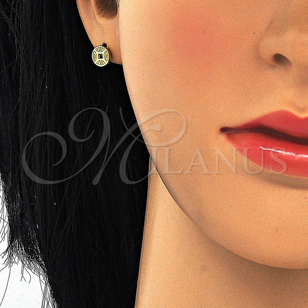 Sterling Silver Ring — Stud Earring Polished 02. — alternate product view — SKU 125203 | Plata 925 anillo — Stud Earring pulido 02. — SKU 125203