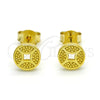 Sterling Silver Stud Earring, Polished, Golden Finish, 02.186.0147