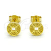Sterling Silver Stud Earring, Polished, Golden Finish, 02.186.0147