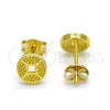 Sterling Silver Stud Earring, Polished, Golden Finish, 02.186.0147
