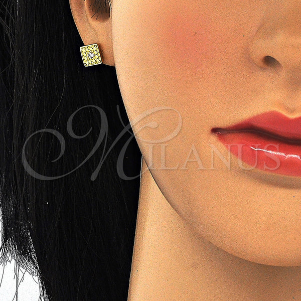 Sterling Silver Ring — Stud Earring with White Cubic Zirconia Polished 02. — alternate product view — SKU 125205 | Plata 925 anillo — Stud Earring with blanco Cubic Zirconia pulido 02. — SKU 125205