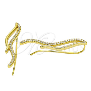 Sterling Silver Ring — Stud Earring with White Micro Pave Polished 02. — main product view — SKU 125217 | Plata 925 anillo — Stud Earring with blanco Micro Pave pulido 02. — SKU 125217