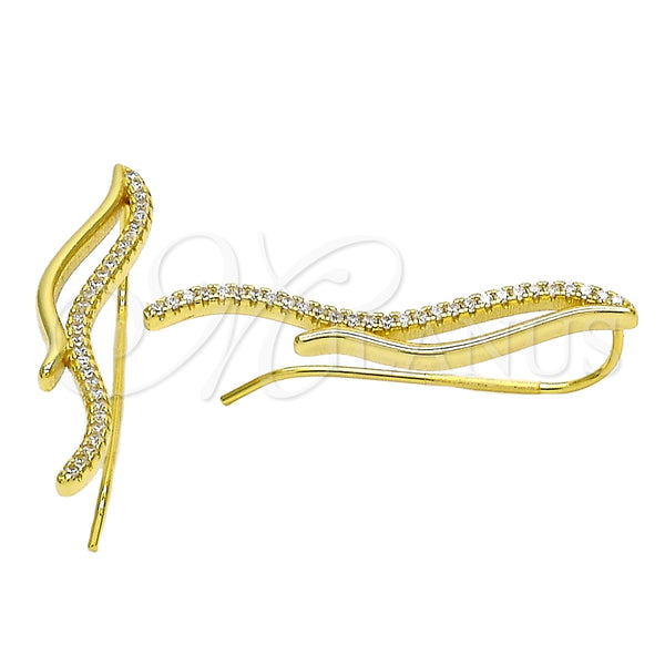 Sterling Silver Ring — Stud Earring with White Micro Pave Polished 02. — main product view — SKU 125217 | Plata 925 anillo — Stud Earring with blanco Micro Pave pulido 02. — SKU 125217
