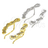 Sterling Silver Stud Earring, Infinite Design, with White Micro Pave, Polished, Rhodium Finish, 02.186.0155.1