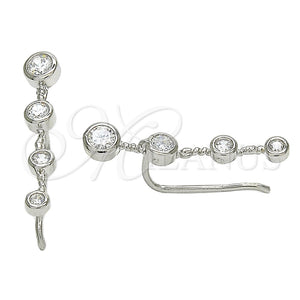 Sterling Silver Ring — Stud Earring with White Cubic Zirconia Polished 02. — main product view — SKU 125224 | Plata 925 anillo — Stud Earring with blanco Cubic Zirconia pulido 02. — SKU 125224