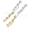 Sterling Silver Stud Earring, with White Cubic Zirconia, Polished, Rhodium Finish, 02.186.0157.1