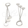 Sterling Silver Long Earring, Polished, Rhodium Finish, 02.186.0158.1