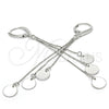 Sterling Silver Long Earring, Polished, Rhodium Finish, 02.186.0158.1