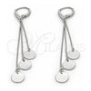 Sterling Silver Long Earring, Polished, Rhodium Finish, 02.186.0158.1