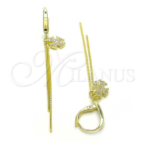 Sterling Silver Ring — Long Earring with White Micro Pave Polished 02. — alternate product view — SKU 125227 | Plata 925 anillo — Long Earring with blanco Micro Pave pulido 02. — SKU 125227
