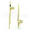 Sterling Silver Stud Earring, with White Micro Pave, Polished, Golden Finish, 02.186.0161