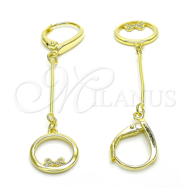 Sterling Silver Ring — Long Earring Heart Design with White Micro Pave — main product view — SKU 125233 | Plata 925 anillo — Long Earring corazón diseño with blanco Micro Pave — SKU 125233