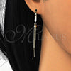 Sterling Silver Long Earring, Polished, Golden Finish, 02.186.0164