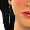 Sterling Silver Long Earring, Polished, Rhodium Finish, 02.186.0164.1