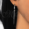 Sterling Silver Long Earring, Polished, Rhodium Finish, 02.186.0164.1