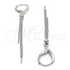 Sterling Silver Long Earring, Polished, Rhodium Finish, 02.186.0164.1